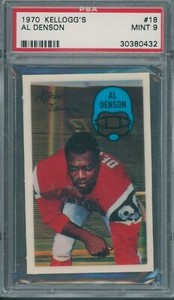 1970 Kellogg's #18 Al Denson PSA MINT 9 *0432