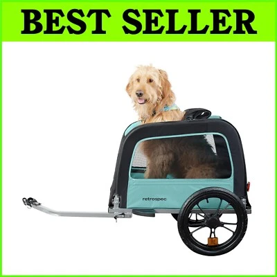 Remolque para bicicletas Rover Waggin' para mascotas - plegable, resistente al agua portador para perros en azul Foto 1 de 4