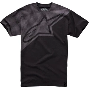 Alpinestars Blotched Casual Short Sleeve Tee T-Shirt Black/Gray YOUTH Large YL - Picture 1 of 1