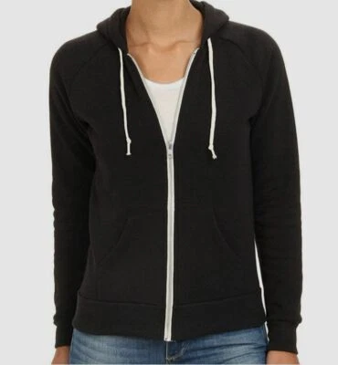 $190 Alternative Women's Gray Eco-Fleece Hooded Full-Zip Hoodie Sweater Size XL - Image 1 of 2
