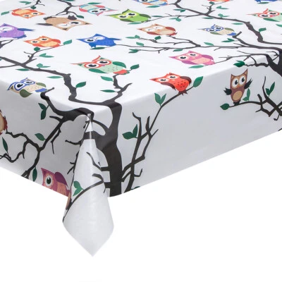 Wachstuch Tischdecke Wachstischdecke Tischwäsche HaGa® Eulen 1,4m Br. Meterware - Bild 1 von 4