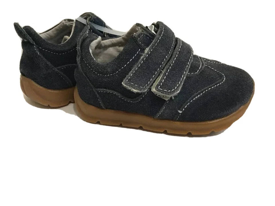 Luna Boys Shoes Size Toddler 2 Blue Suede Double Strap Dress Casual Play - Image 1 of 4