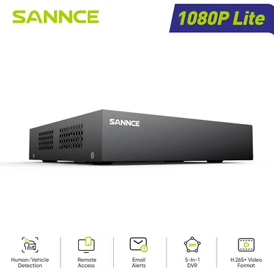 SANNCE 8CH 1080P Lite DVR Video Recorder CCTV Security System AI Human Detection - Image 1 of 4