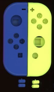 Genuine Nintendo Switch Neon Blue & Yellow Joy-Con Authentic Replacement Shell - Picture 1 of 3