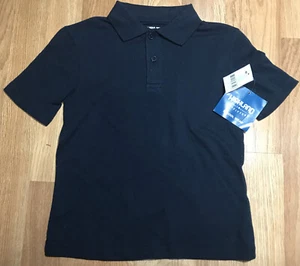 NWT Boys Navy Blue Short Sleeve Polo Shirt Catholic School Uniform Size 6/7 - Picture 1 of 6