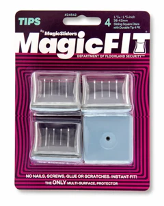 Magic Sliders Magic Fit Square Slider 4 pack SKU 24642 1 7/16" - 1 5/8" - Picture 1 of 1