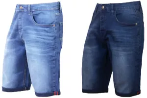 Mens Denim Shorts Stretch Slim Cotton Half Jeans Short Fit Summer Casual Pants. - Picture 1 of 1
