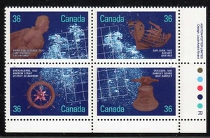 1987 Canada SC# 1144a LR - Shipwrecks - Plate Block M-NH Lot# 1899d - Picture 1 of 1