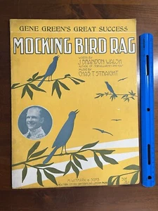 Partituras antiguas Mockingbird Rag de J. Brandon Walsh gran formato 1912 - Imagen 1 de 8