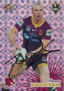 Signed 2008 Brisbane Broncos NRL Select Centenary Holofoil Card - Darren Lockyer - Picture 1 of 3