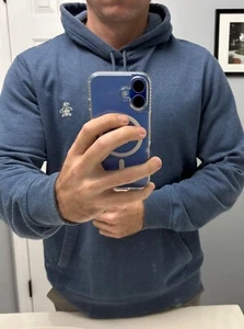 Original Penguin Men's Jaspe Fleece Hoodie, Blue, Large - Picture 1 of 6