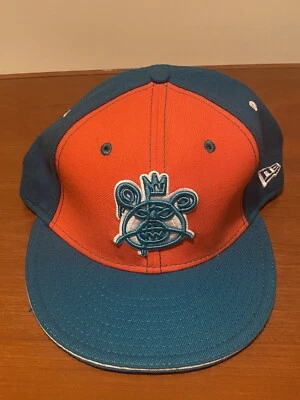 Nuevo sombrero ajustado Mishka 7 3/8 New Era 59Fifty verde azulado/naranja Mnwka 100 % lana Foto 1 de 4