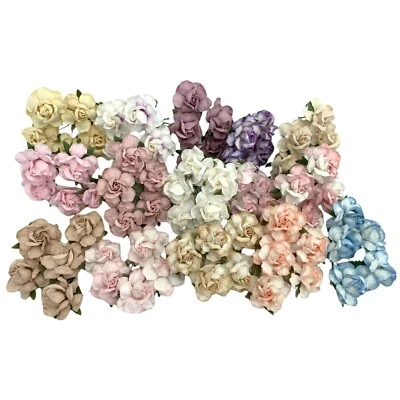 75 Special Mix 15 Colors (2"or5cm) Paper Flower Wedding Scrapbook (R40-75all/C3) - Image 1 of 3
