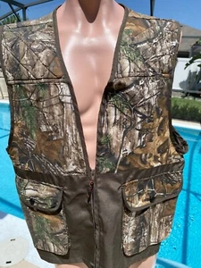 Game Winner Vest Size XL/2XL Hunting Camo Green Brown Game Pocket - Picture 1 of 7