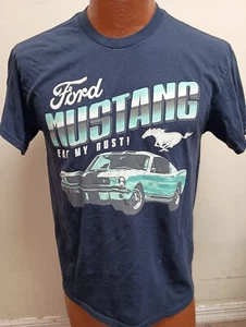 Ford Mustang Eat My Dust Men's Medium Blue Short Sleeve T-Shirt. - Picture 1 of 3