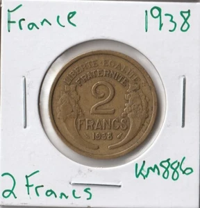 Coin France 2 Francs 1938 KM886 - Picture 1 of 2