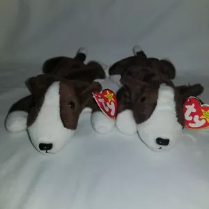 Lot of 2 Ty Beanie Baby BRUNO 1997 W/Tag Errors - Picture 1 of 8