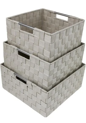 Sorbus Caja de Almacenamiento Tejido Cesta Contenedor Bolsa Cubo Organizador Set Apilable Foto 1 de 4