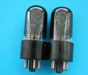 Tubes 6P6S / 6V6 / 6AY5 / 587 Reflector 2pcs Tested MATCHED PAIR - Picture 1 of 9