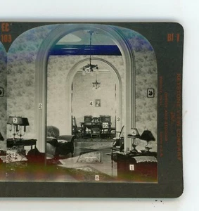EC103 Interior of A Home Keystone Eye Comfort Stereoview - Picture 1 of 3