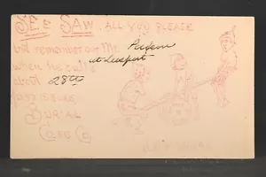 Pennsylvania: Harrisburg 1900 Embalming Fluid Salesman Will Call Postal Card - Picture 1 of 2