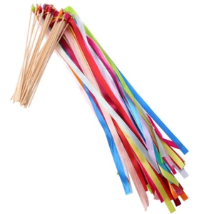 20Pcs Mix Color Ribbon Sticks With Bells For Wedding Party Fun - Picture 1 of 12