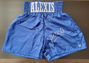 Alexis Arguello Signed Boxing Trunks Authentic Signings Inc. Authenticated Auto