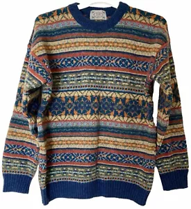 PRINCIPLES Vintage 100% Wool Pattern Made UK Grandad Jumper Sweater Pullover Med - Picture 1 of 6