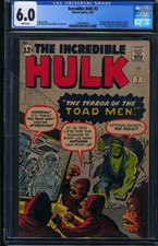 Incredible Hulk # 2 CGC (6.0) White Pages  1st Green Hulk 1962