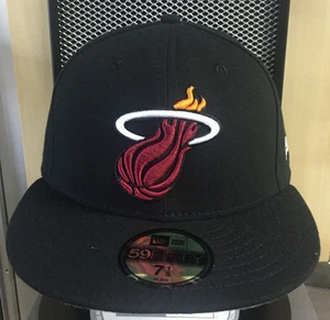 New Era 5950 59Fifty MIAMI HEAT Fitted Cap -  ASST. SIZES - Picture 1 of 3