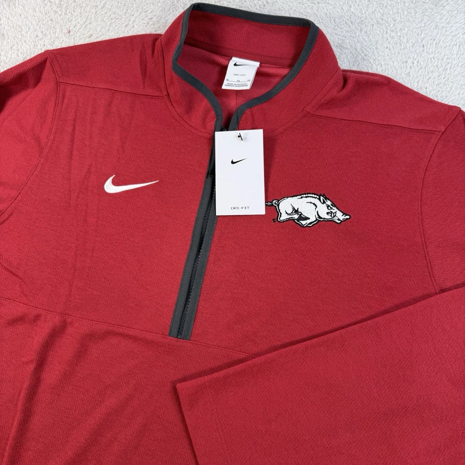 Nike New England Patriots Pullover Mens Large 1/4 Zip On Field Lightweight Coach