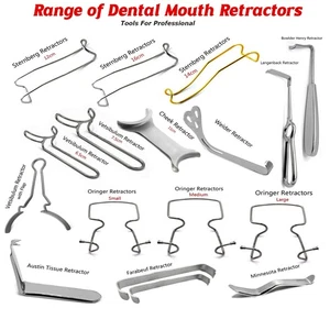 Lip & Cheek Retractors Autoclavable Dental Dentist Mouth Opener Implant Surgical - Picture 1 of 10