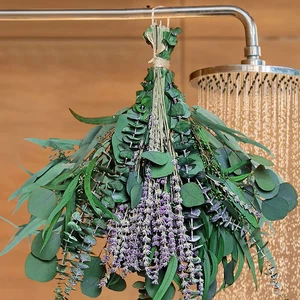 52 PCS Mix Dried Eucalyptus Lavender Flowers Bundles for Shower 17inch  Green - Picture 1 of 12