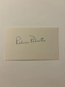 ROBIN ROBERTS AUTOGRAPHED 3 X 5 INDEX CARD PHILLIES HOF - Picture 1 of 4