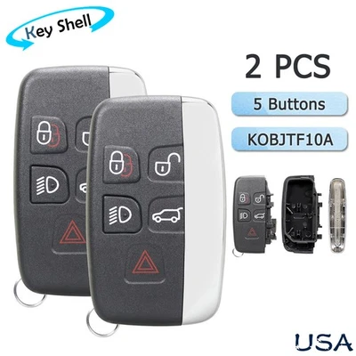 2 para Land Rover Range Rover Evoque Sport mando a distancia llavero carcasa sin cortar estuche 5Btn Foto 1 de 4