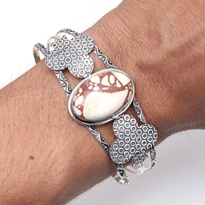 Wild Horse Jasper Gemstone Handmade Jewelry Cuff Bracelets 7''Adjustable - Image 1 of 4