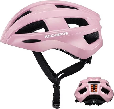 ROCKBROS Casco de Bicicleta y Luz Trasera Recarga Adultos Ligero Transpirable 55-60cm Foto 1 de 4