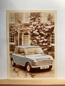 Small Car in the Driveway of a Big House: Reproduction Postcard: 4”x 5 1/2 - Picture 1 of 2