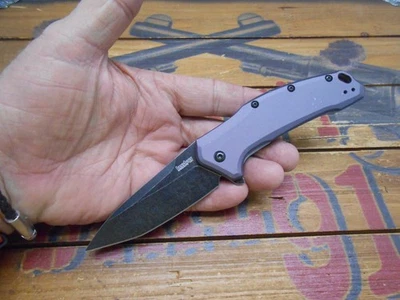 Kershaw Link 1776GRYBW Pocket Knife Plain Edge Blade USA - Image 1 of 4