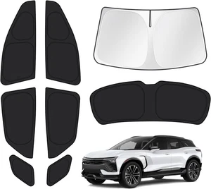 T TGBROS para ventanas de auto para Chevrolet Blazer EV 2024-2025, plateadas y negras - Imagen 1 de 6
