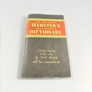 Vintage 1955/56 Webster Weste Tasche Wörterbuch - Verkäufer Muster Typ TOP - Bild 1 von 5