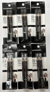 CoverGirl Easy Breezy Brow Fill + Define Twin Eye Pencil 505 Rich Brown 6 Packs - Picture 1 of 5