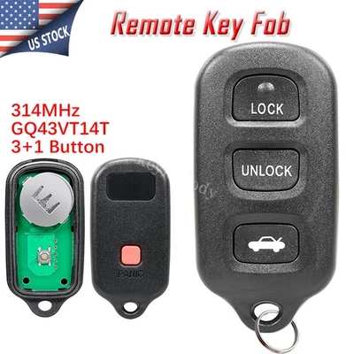 Chaveiro remoto sem chave Toyota Corolla Matrix 2003 2004 2005 2006 2007 2008 - Imagem 1 de 4