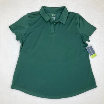 Novo Polo Feminino Tek Gear Tamanho Grande Verde Manga Curta Golfe Ativo Exterior Novo com etiquetas - Imagem 1 de 4