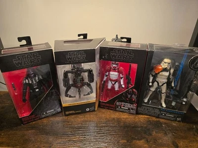 Lote Star Wars Black Series - Droideka, Darth Vader, Sandtrooper y Shock Trooper Foto 1 de 4