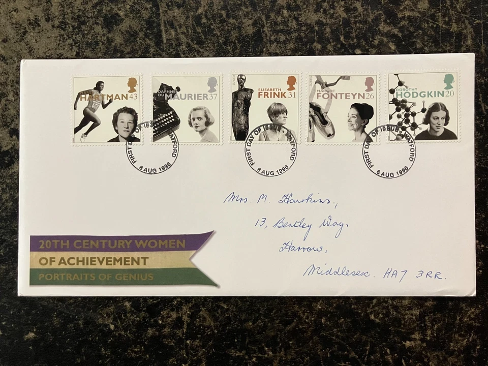 United Kingdom 1996 - 20th Century Women Achievement stamps FDC Watford - Image 1 of 1