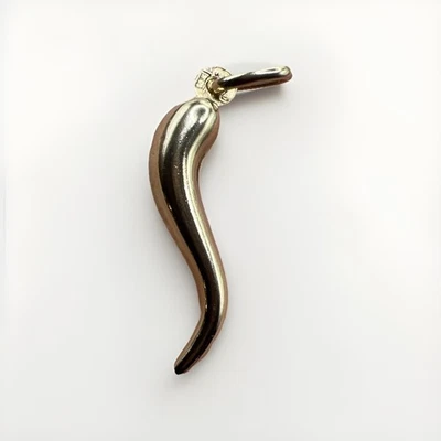 UnoAErre Oro Sólido 14K Cornicello Corno Cuerno Retorcido Dije Chile Pimienta Vint Foto 1 de 4