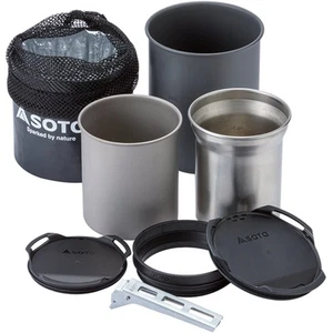 SOTO SOD-521 Herd Becher 8-teiliges Set leicht schwarz Made in Japan Outdoor Neu - Bild 1 von 7