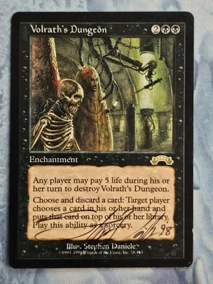 Volrath's Dungeon - Exodus - Magic the Gathering - Signed - Stephen Daniele - Image 1 of 2