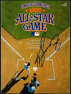 Ken Griffey Jr. Auto 1992 All Star Game Program Mariners MVP Beckett Wit - Picture 1 of 3